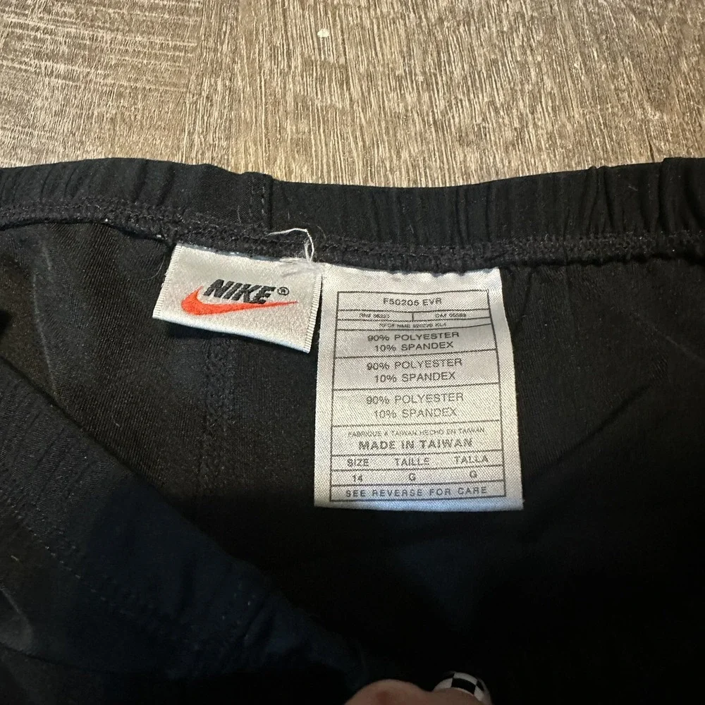 Vintage 90s Nike F.I.T Black Compression Biker Shorts Size 14 High‎ Waist